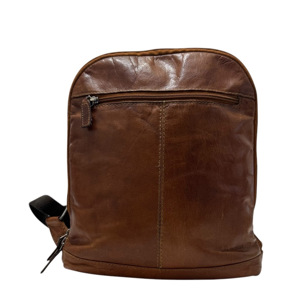 Jack Georges Genuine Leather Small Voyager Convertible Backpack Crossbody